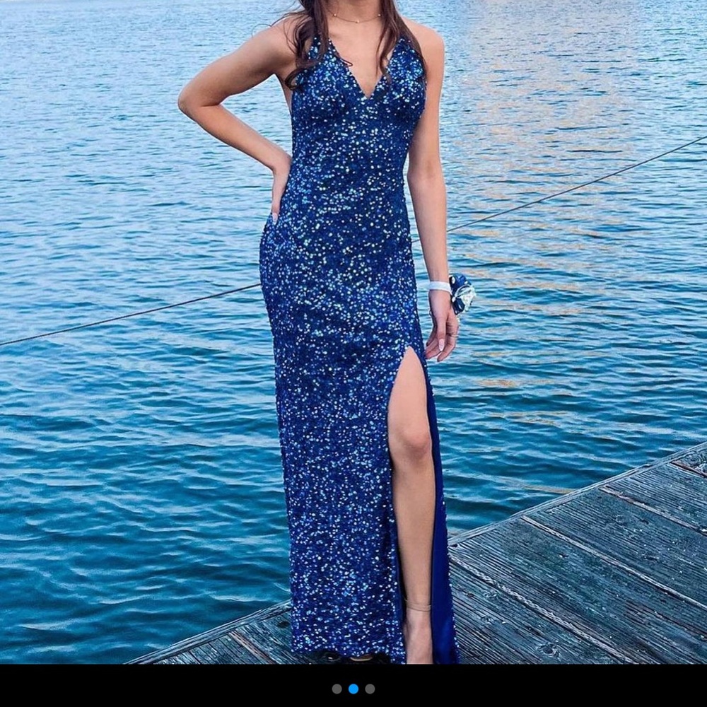 NWT Cinderella Devine  sapphire, blue gown